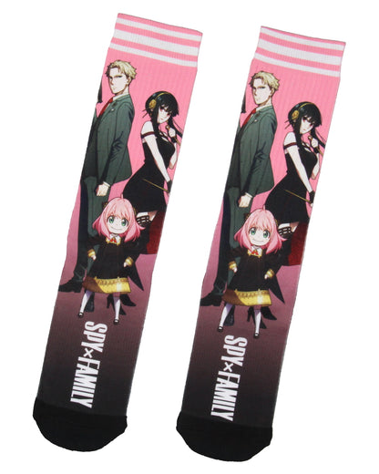 Spy x Family Crew Socks For Men Women Manga Anime Anya Loid Yor Sublimated Socks