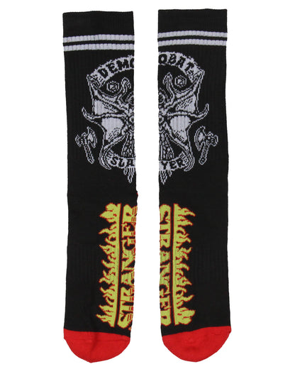 Stanger Things Demobat Flaming Logo Athletic Crews Socks For Women Men 1 Pair