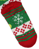 Dr Seuss GRINCH Adult Fair Isle Sweater Knit Slipper Socks For Men and Women