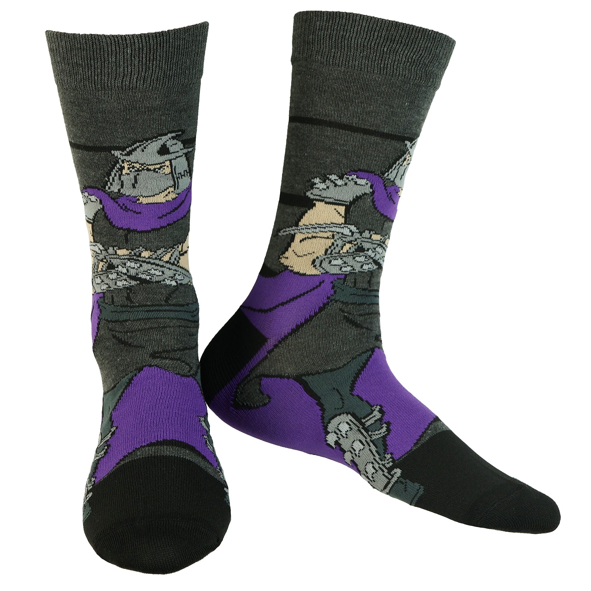 Teenage Mutant Ninja Turtles Shredder Cartoon Crew Socks For Men Women 2 Pair