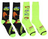Teenage Mutant Ninja Turtles Classic Cartoon Crew Socks For Men Women 2 Pair