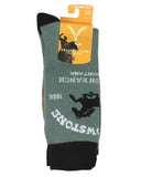 Yellowstone Dutton Ranch Montana 1886 Logo Crew Socks For Men Women 2 Pair