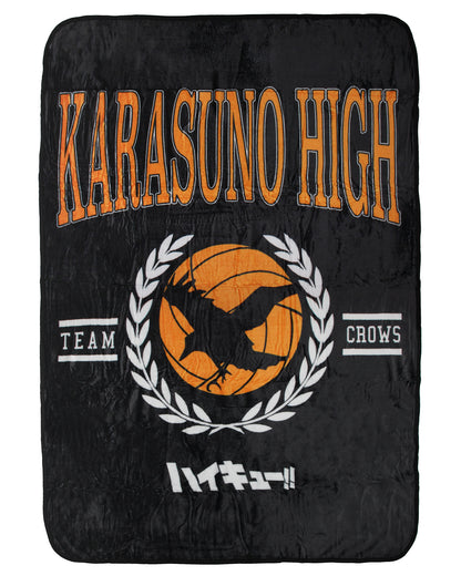 Haikyuu Manga Anime Merch Karasuno High Team Crows Haikyu Plush Throw Blanket