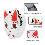 Demon Slayer Tanjiro Kitsune Fox Mask Insulated Zip Around Lunch Tote