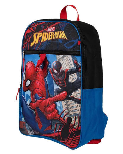 Marvel Spider-Man Miles Morales and Spidey 5-Piece 16" Youth Backpack Combo Set