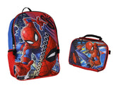 Marvel Spider-Man 16" Backpack With Insulated Lunch Bag 2-Piece Combo Set