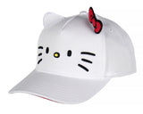 Sanrio Hello Kitty Embroidered Face Whiskers Adult Snapback Hat With 3D Ears And Bow