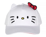 Sanrio Hello Kitty Embroidered Face Whiskers Adult Snapback Hat With 3D Ears And Bow