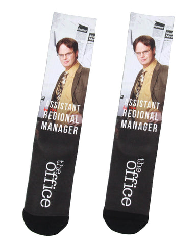 The Office Men's Dwight Schrute Sublimated Adult Crew Socks 1 Pair
