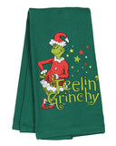 Dr Seuss How the GRINCH Stole Christmas Feelin Grinchy Oven Mitt and Towel Set