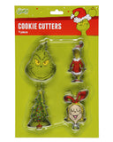 Dr Seuss How The GRINCH Stole Christmas Character-Shaped 4-Piece Cookie Cutters