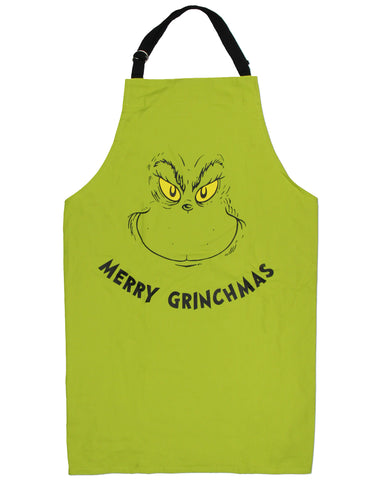 Dr Seuss How The GRINCH Stole Christmas Merry Grinchmas Adult Kitchen Apron