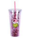 Dr. Seuss The Grinch Glitter Insulated Tumbler 22 oz Travel Cup