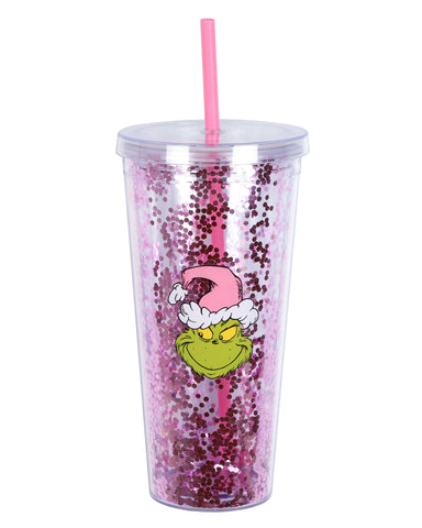 Dr. Seuss The Grinch Glitter Insulated Tumbler 22 oz Travel Cup