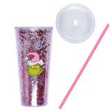 Dr. Seuss The Grinch Glitter Insulated Tumbler 22 oz Travel Cup