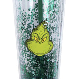 Dr. Seuss The Grinch Glitter Insulated Tumbler 22 oz Travel Cup