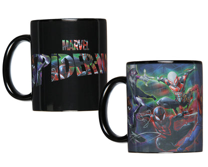 Marvel Spiderman Multi-Character Heat Reactive Color Changing Tea Coffee Mug Cup
