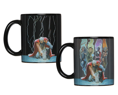 Marvel Thor The Mighty Avenger Heat Reactive Color Changing Tea Coffee Mug Cup - Seven Times Six