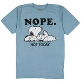 Peanuts Men's Snoopy Nope. Not Today... Sleeping Graphic T-Shirt
