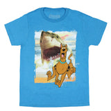 Scooby-Doo Boys' Shark Chasing Scooby Print Design T-Shirt Kids