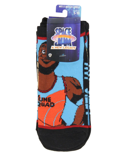 Space Jam A New Legacy Adult 5 Pack Mix And Match Unisex No Show Ankle Socks