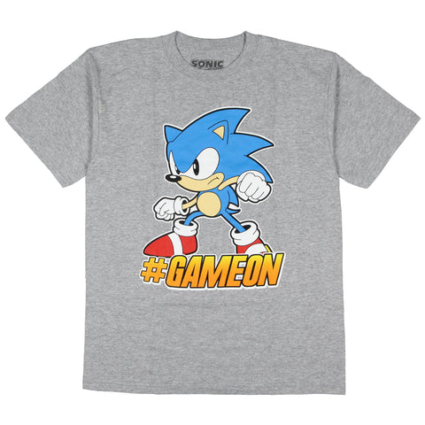 Sonic The Hedgehog Boys' #GameOn Character T-Shirt (XS, Solid Charcoal)