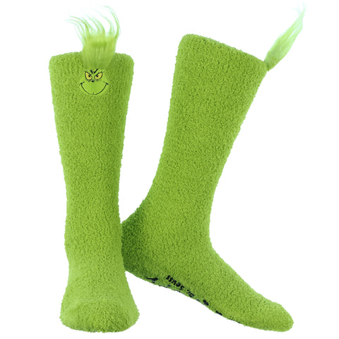 Dr. Seuss Women's The Grinch Always Naughty Knee-High Slipper Socks 1 Pair OSFM