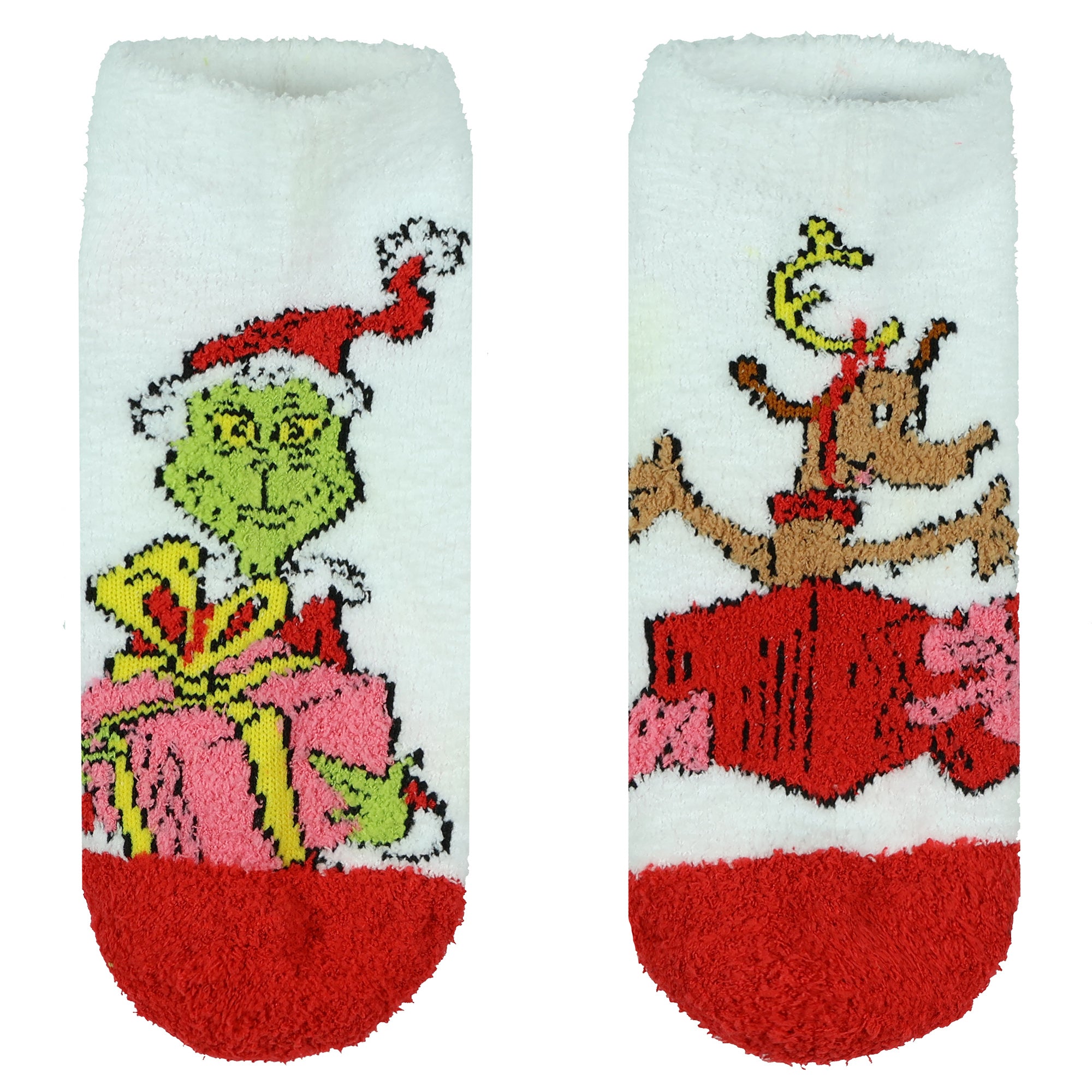 Dr. Seuss Women's How The Grinch Stole Christmas 3 Pair No-Show Socks (OSFM)