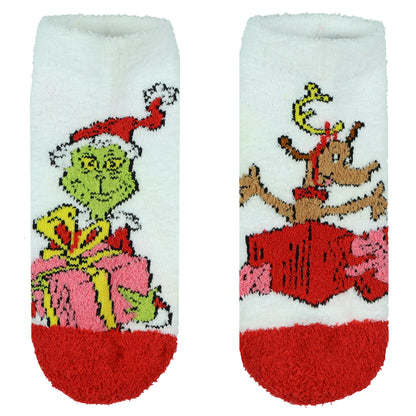 Dr. Seuss Women's How The Grinch Stole Christmas 3 Pair No-Show Socks (OSFM)