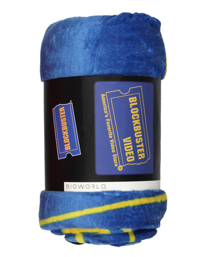 Blockbuster Video Movie VHS Case Fleece Fuzzy Plush Soft Throw Blanket