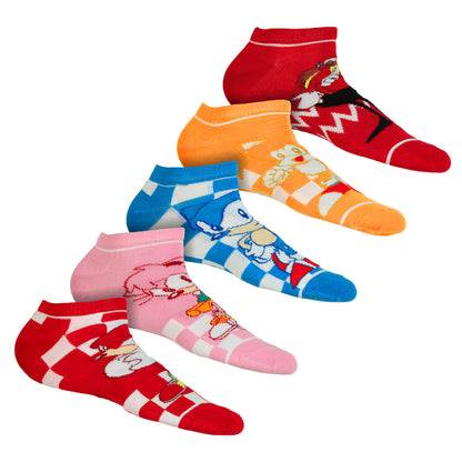 Sonic The Hedgehog Ankle Socks Characters Women's 5-Pair Mix and Match OSFM