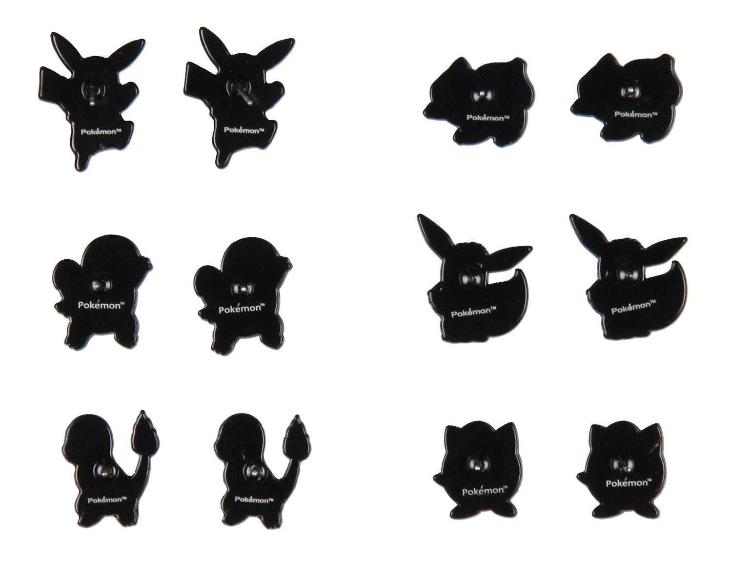 Pokemon Earrings Fashion Jewelry Enamel Character Stud Earrings Set 6 Pack