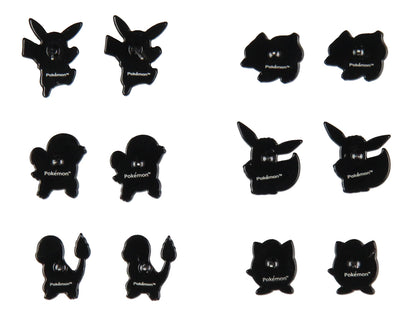 Pokemon Earrings Fashion Jewelry Enamel Character Stud Earrings Set 6 Pack