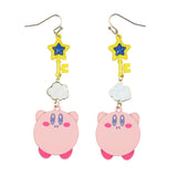 Kirby Dangle Earrings Cloud Key And Character Jewelry Fashion Earrings 1 Pair
