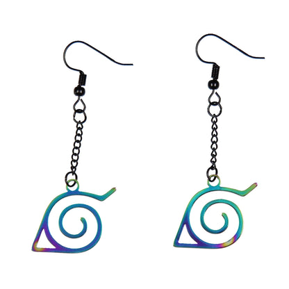 Naruto Shippuden Anime Costume Jewelry Hidden Leaf Village Dangle Earrings Set - Seven Times Six