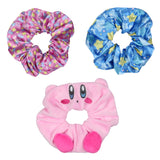 Kirby Video Game 3D Character Scrunchie Set Hair Ties Hair Accessories
