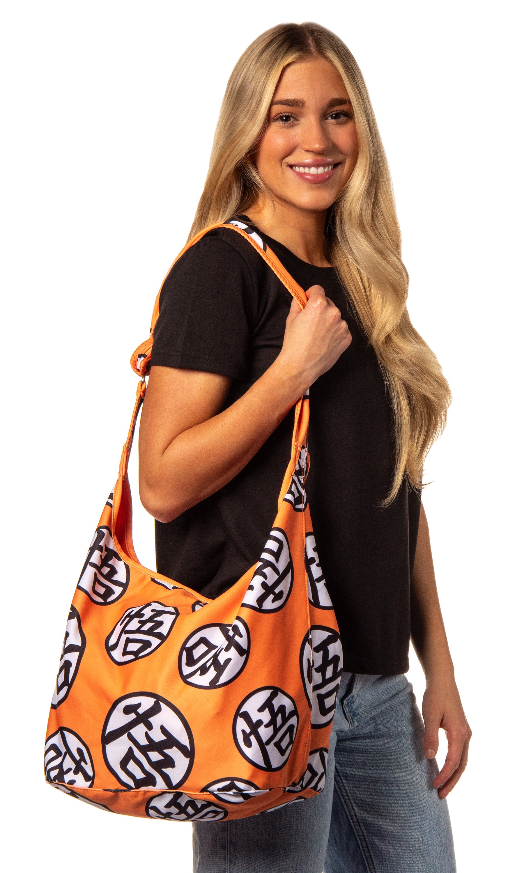 Dragon Ball Z Goku King Kai Kanji Symbol Shoulder Crossbody Hobo Bag