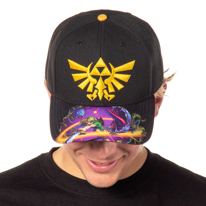 Legend of Zelda Embroidered Crest Sublimated Bill Design Adult OSFM Snapback Hat