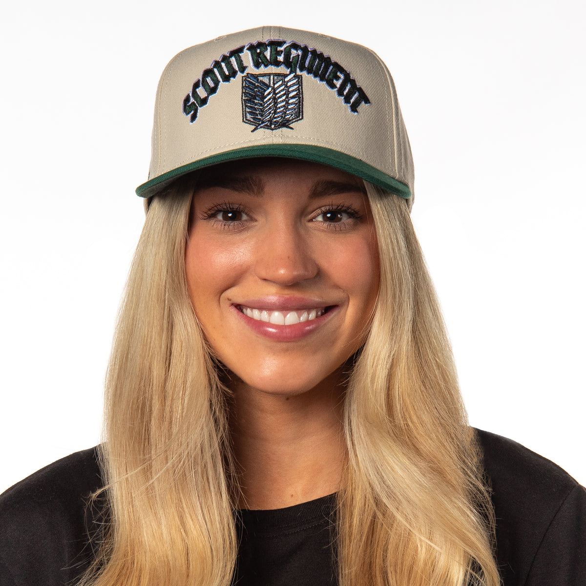 Attack on Titan Adult Scout Regiment Embroidered Snapback Hat for Men and Women