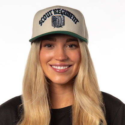 Attack on Titan Adult Scout Regiment Embroidered Snapback Hat for Men and Women