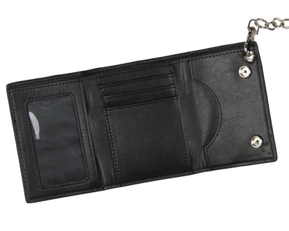 Hunter x Hunter Merch Anime Hisoka Morrow Tri-Fold Snap Closure Chain Wallet