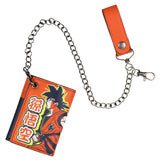 Dragon Ball Z Anime Son Goku Tri-Fold Snap Closure Chain Wallet