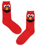 Sesame Street Socks Cookie Monster And Elmo Adult Fuzzy Plush Crew Socks 2 Pack