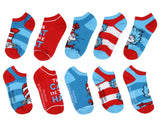 Dr. Seuss Socks Kids Cat In The Hat Thing 1 Thing 2 Low Cut Ankle Socks 5 Pack