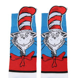 Dr. Seuss Cat In The Hat Adult Mid Calf Crew Socks with 3D Embroidered Hat