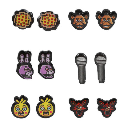 Five Nights at Freddy's Earrings 6-Pair FNAF Character Design Stud Jewelry Set