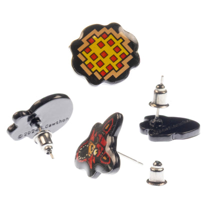 Five Nights at Freddy's Earrings 6-Pair FNAF Character Design Stud Jewelry Set