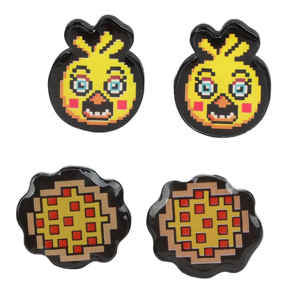 Five Nights at Freddy's Earrings 6-Pair FNAF Character Design Stud Jewelry Set