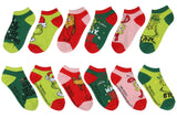 Dr. Seuss The Grinch Boys' Socks Character Low Cut Ankle No Show Socks 6 Pairs