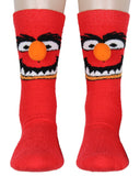 Disney The Muppets Socks Animal 3D Nose Adult Chenille Fuzzy Plush Crew Socks
